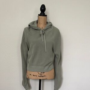 Rag & Bone 100% Cotton “Sage” Green “Archetype Knit Demi Pullover hoodie”.